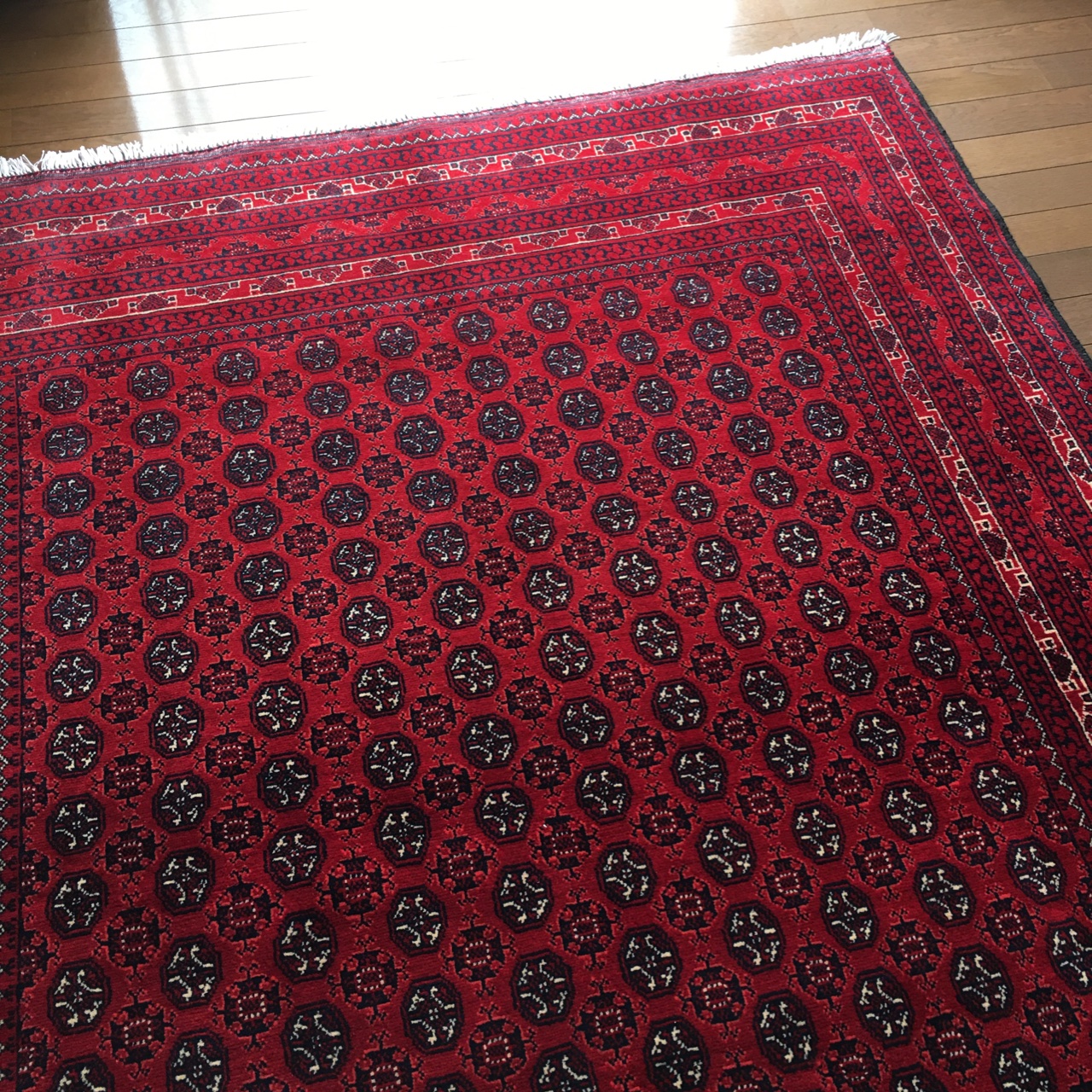 赤のアフガン絨毯